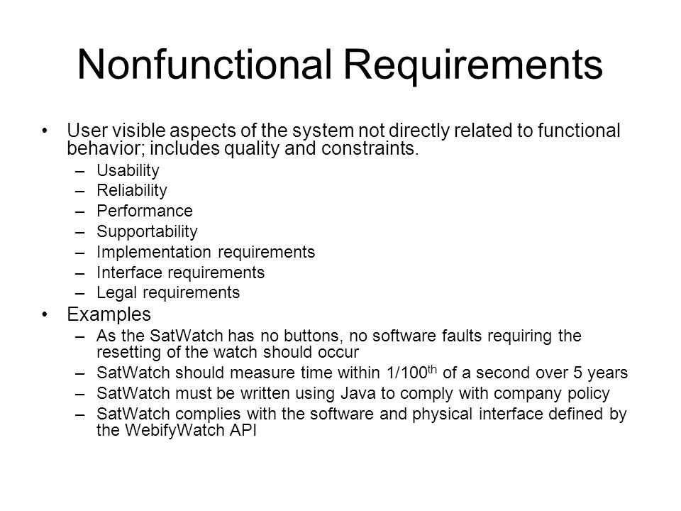 Functional and Nonfunctional Requirement